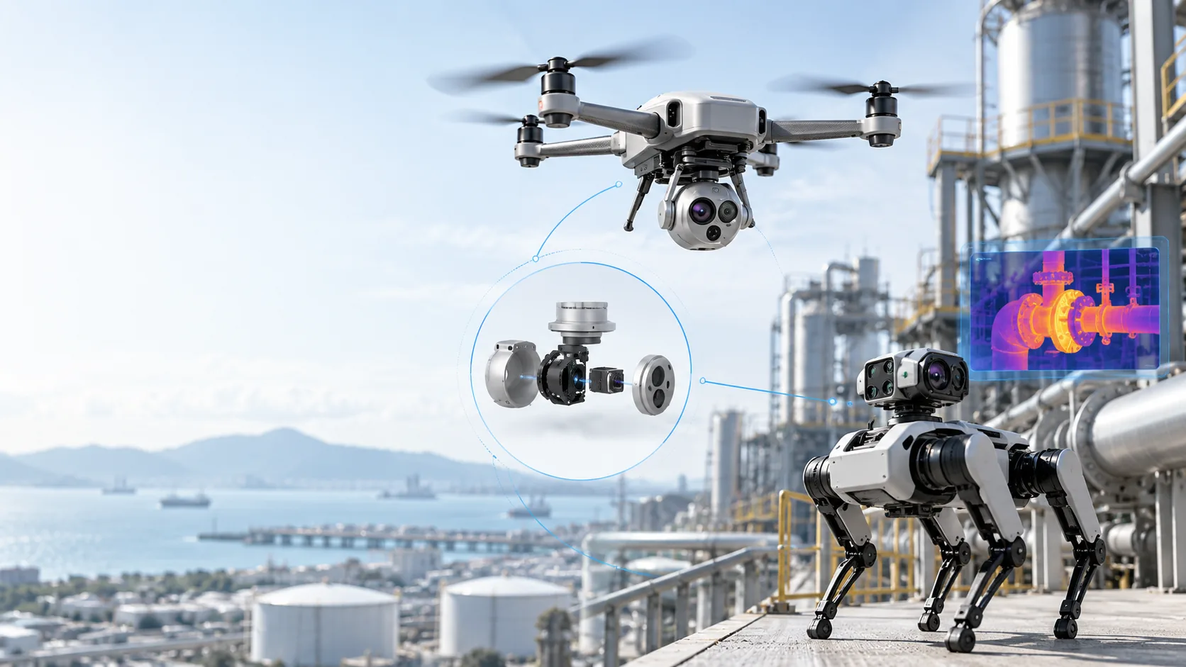 Thermal imaging system integration application visualization