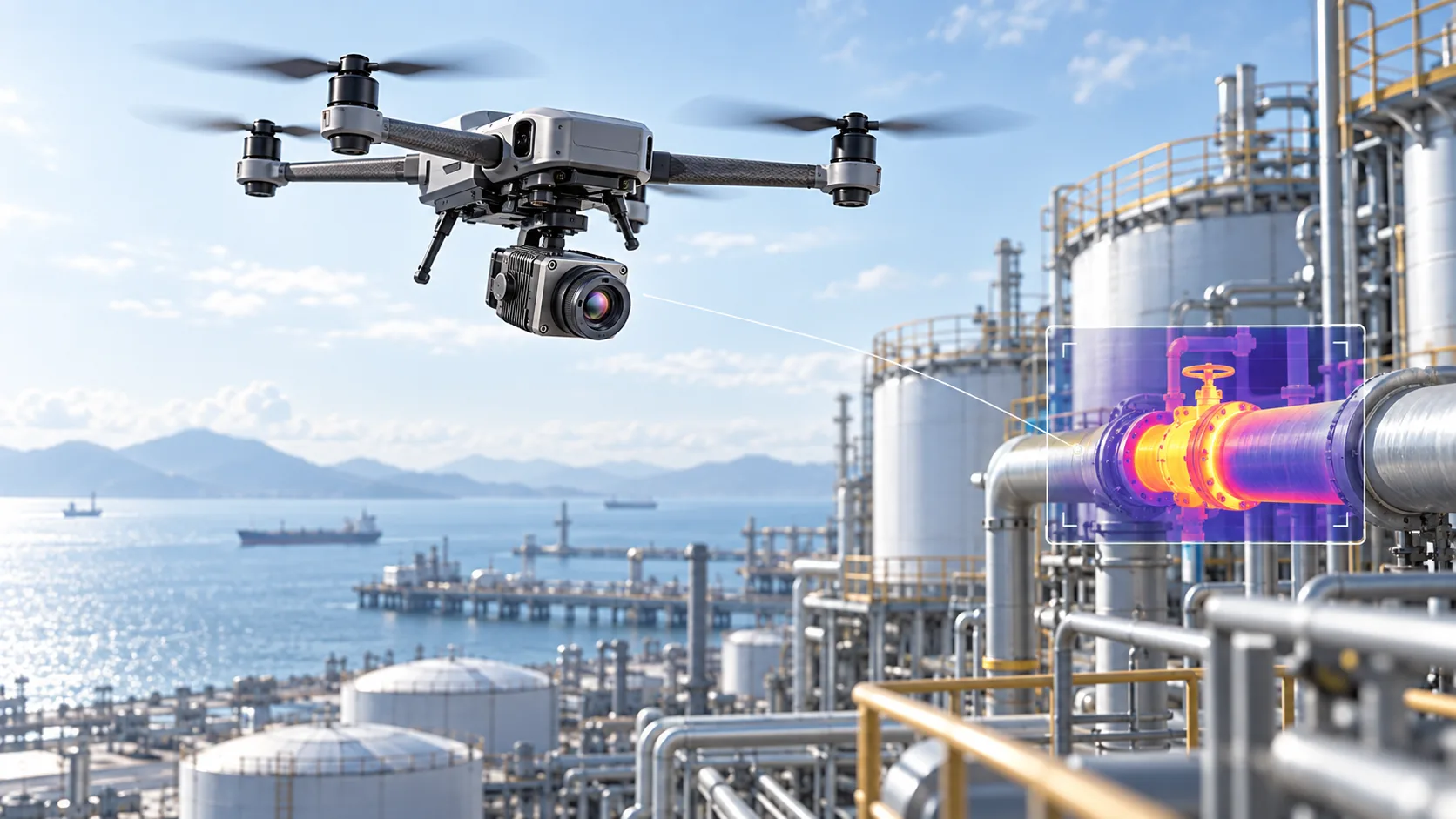 UAV thermal inspection application visualization